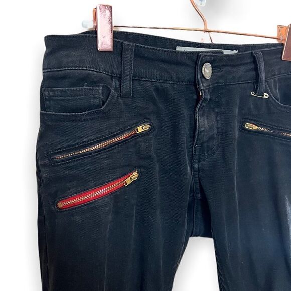 Etienne Marcel Low Rise Zipper Detail Skinny Jeans - Picture 3 of 8